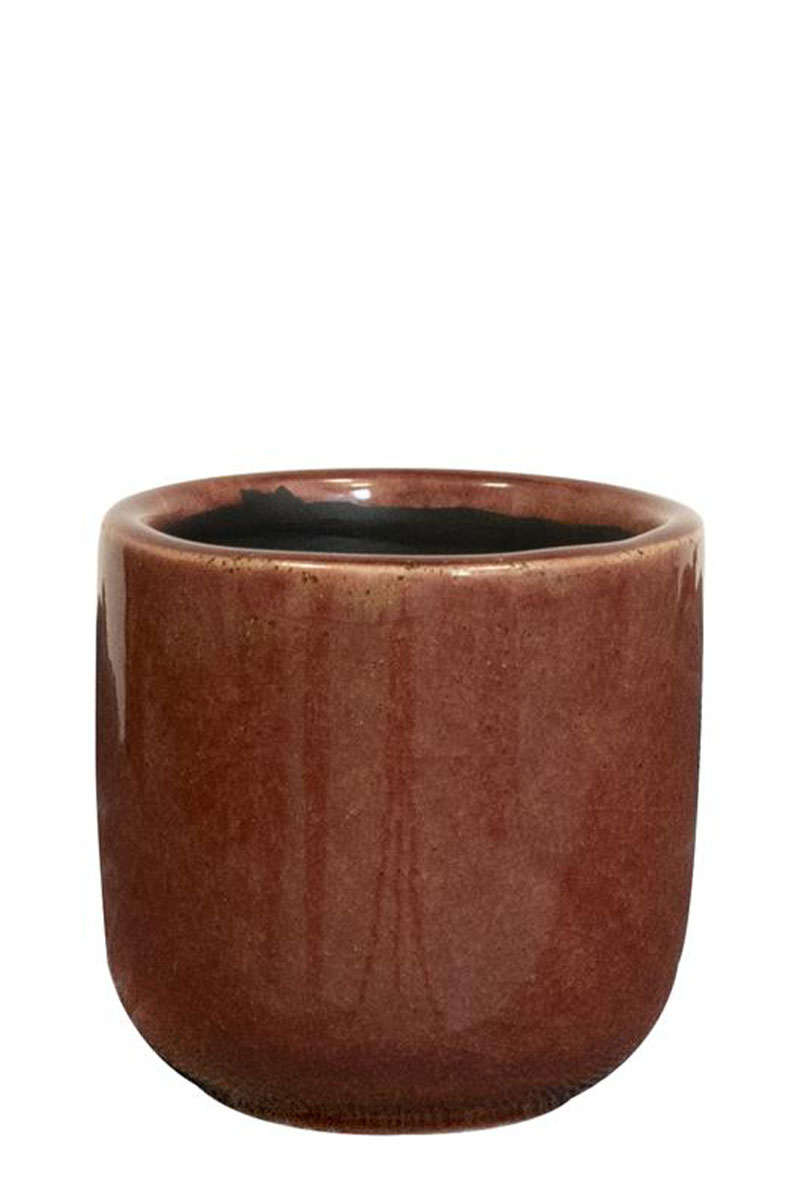 Nine - Ø14xH12cm - Rot/Braun
