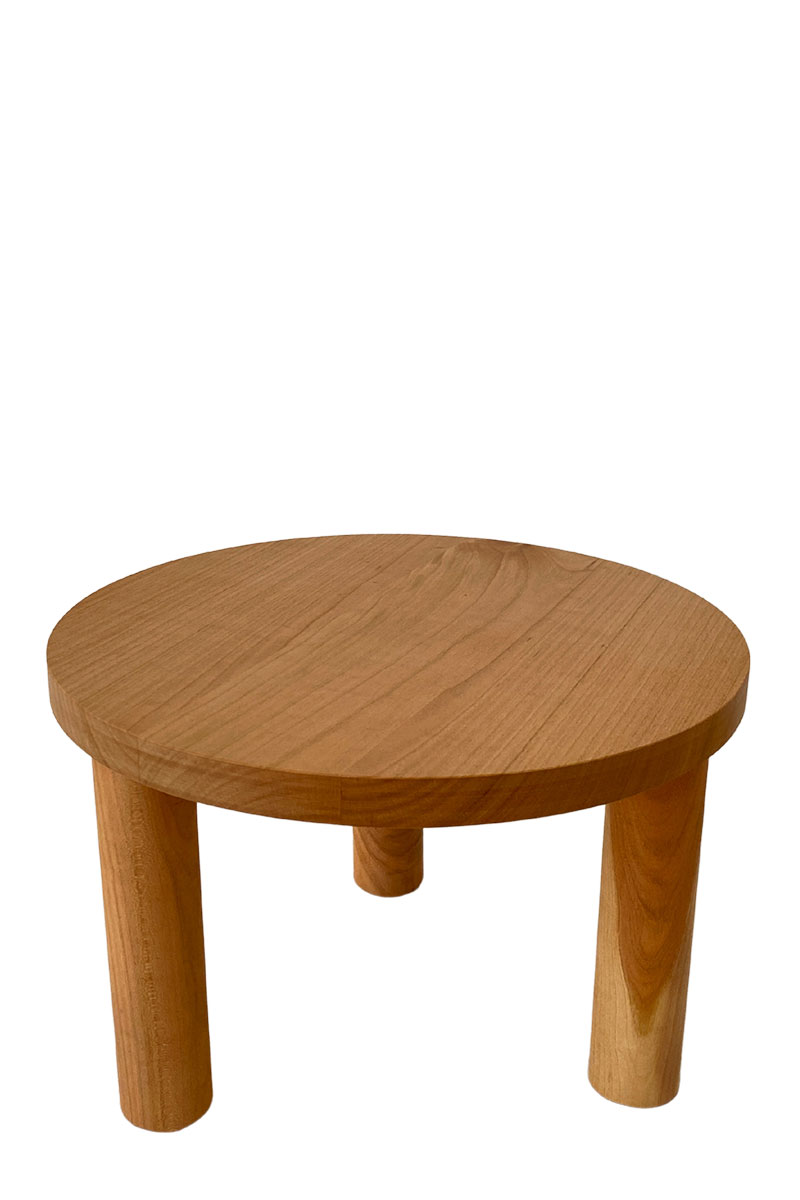 Pflanzenhocker - Ø30xH20cm - Kirschbaumholz