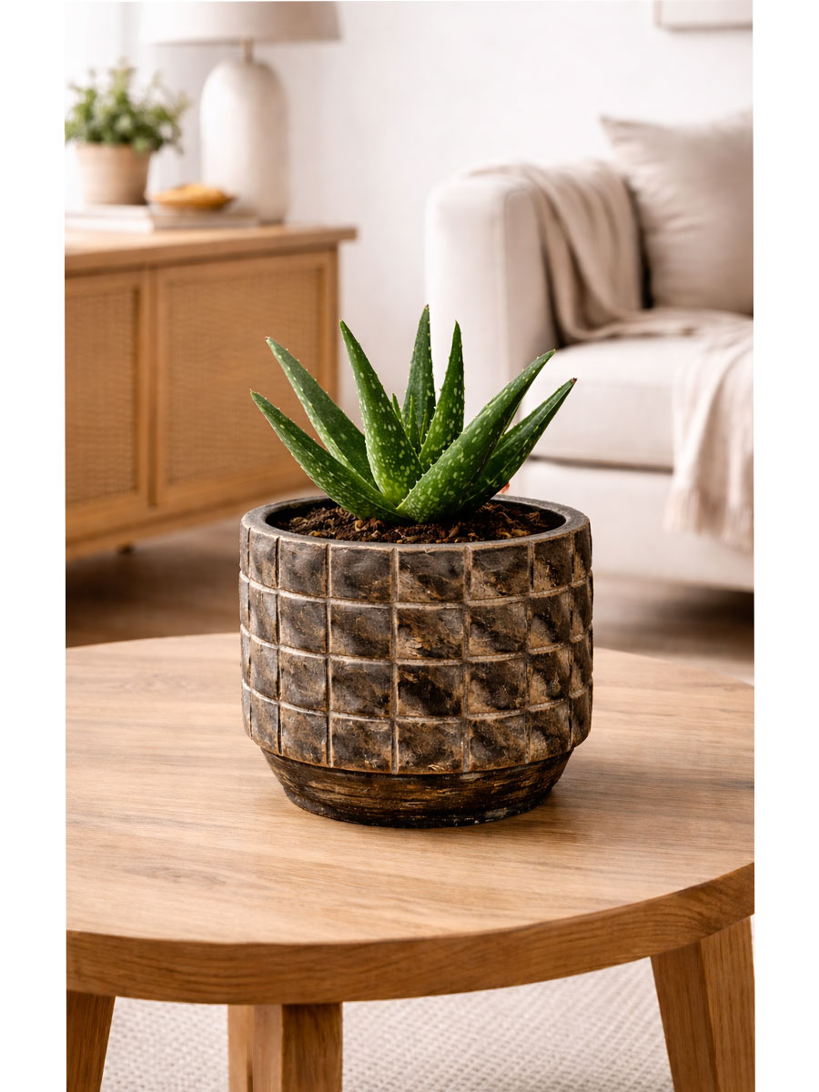 Jim - Ø21xH19cm - Erdfarbe 