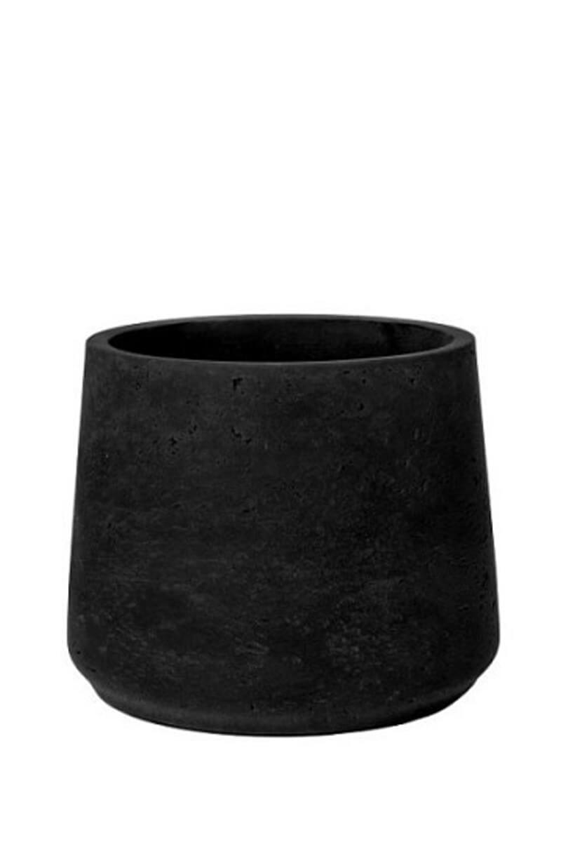 Pottery Pots - Rough Patt L - Black Washed