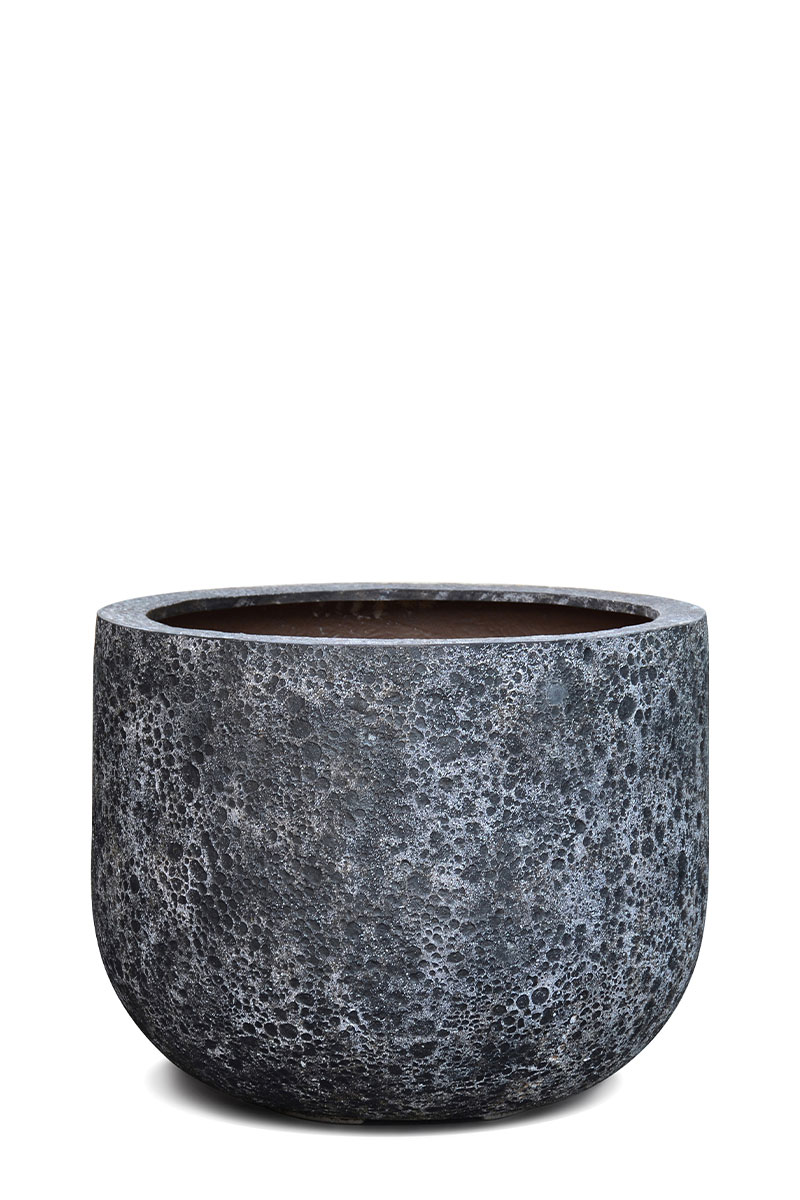 U Pot Lava - Ø45xH37cm - Vulkan Schwarz