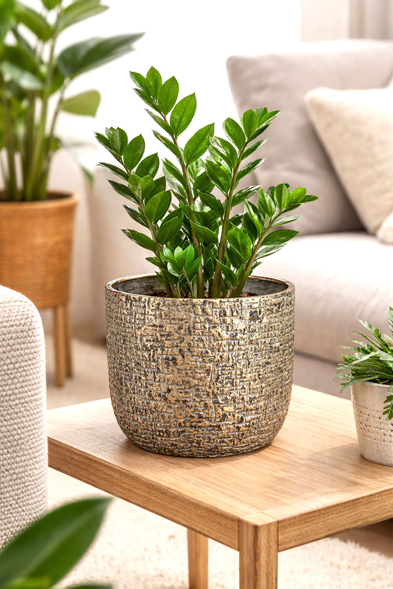 Maxim - Ø22xH20cm - Gold/Braun