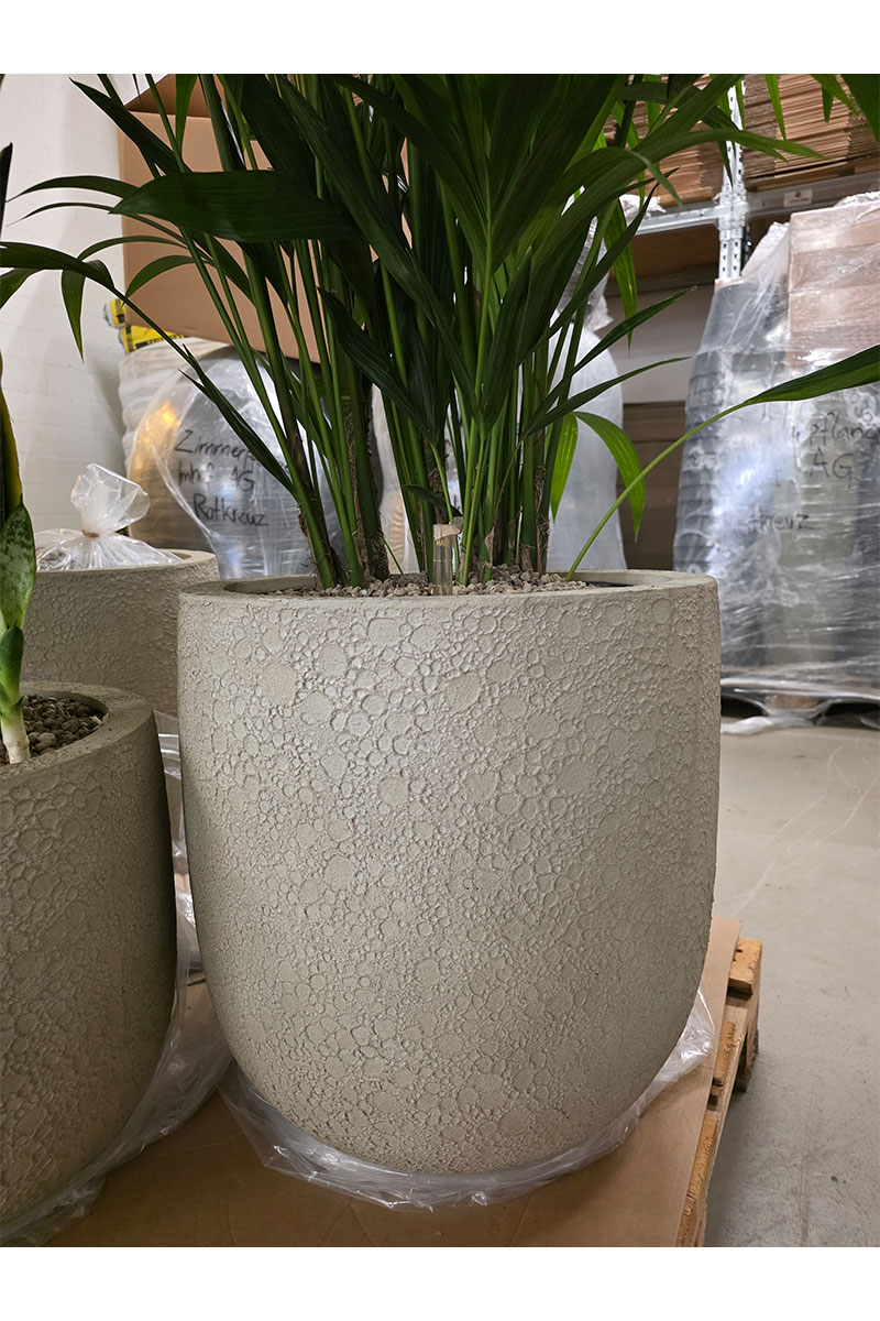 High U Pot Lava - Ø55xH55cm - Antique Weiss