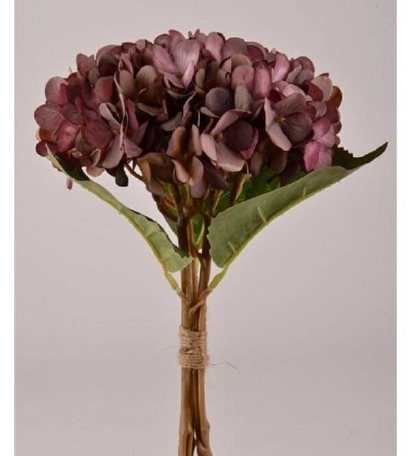 Kunstblume - Hortensienbund violett x3 - 36cm
