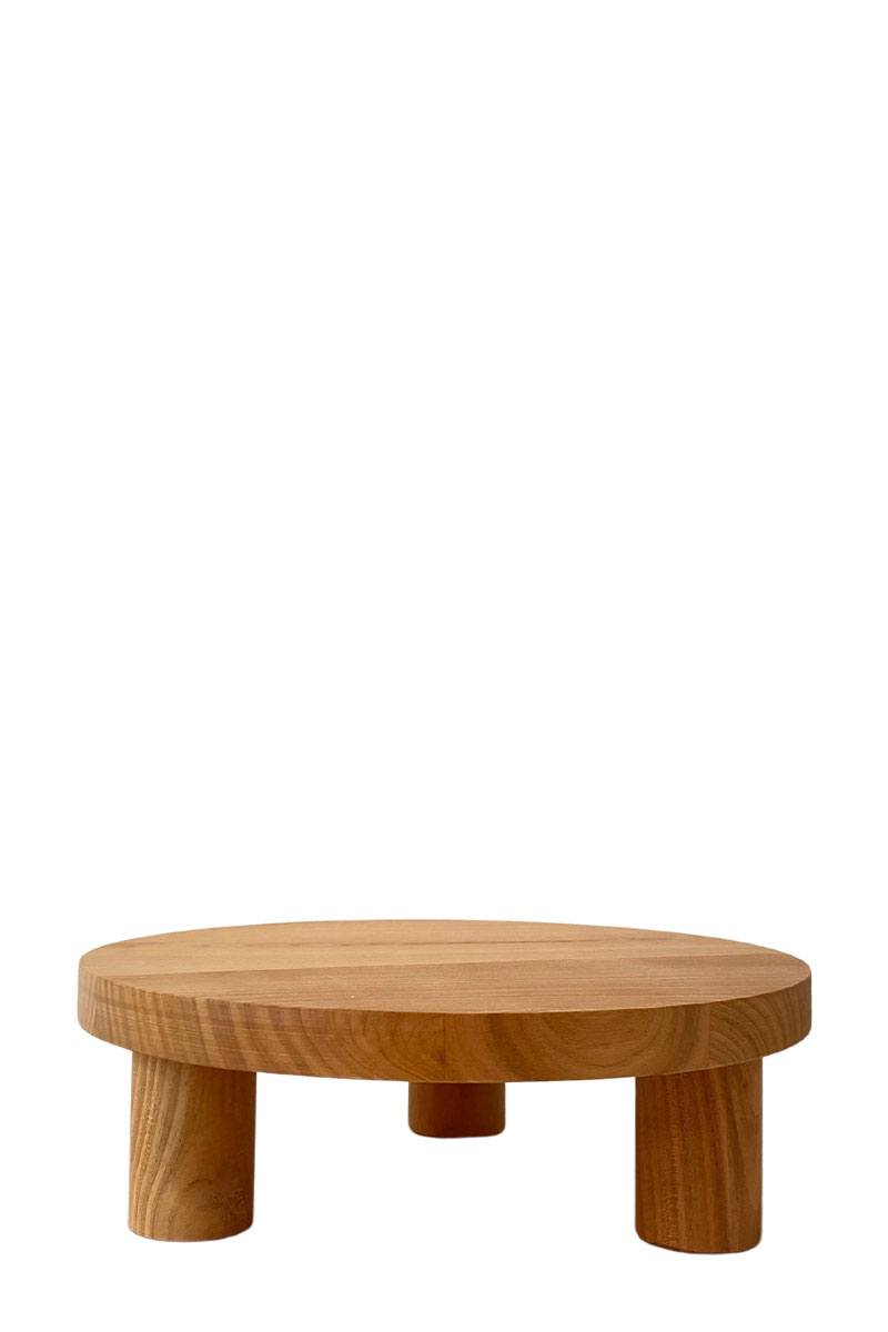 Pflanzenplatte - Ø25xH8cm - Kirschbaumholz