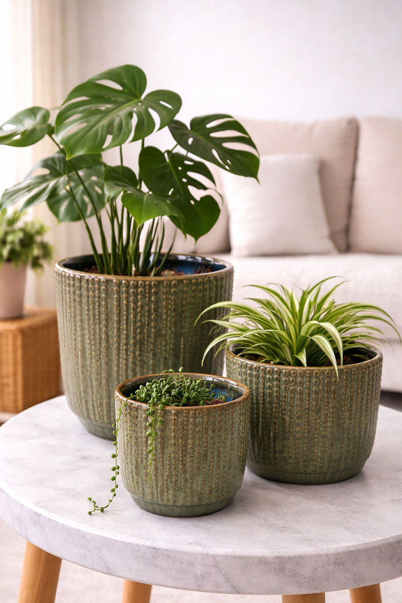 Cille - Ø11xH9cm - Grün