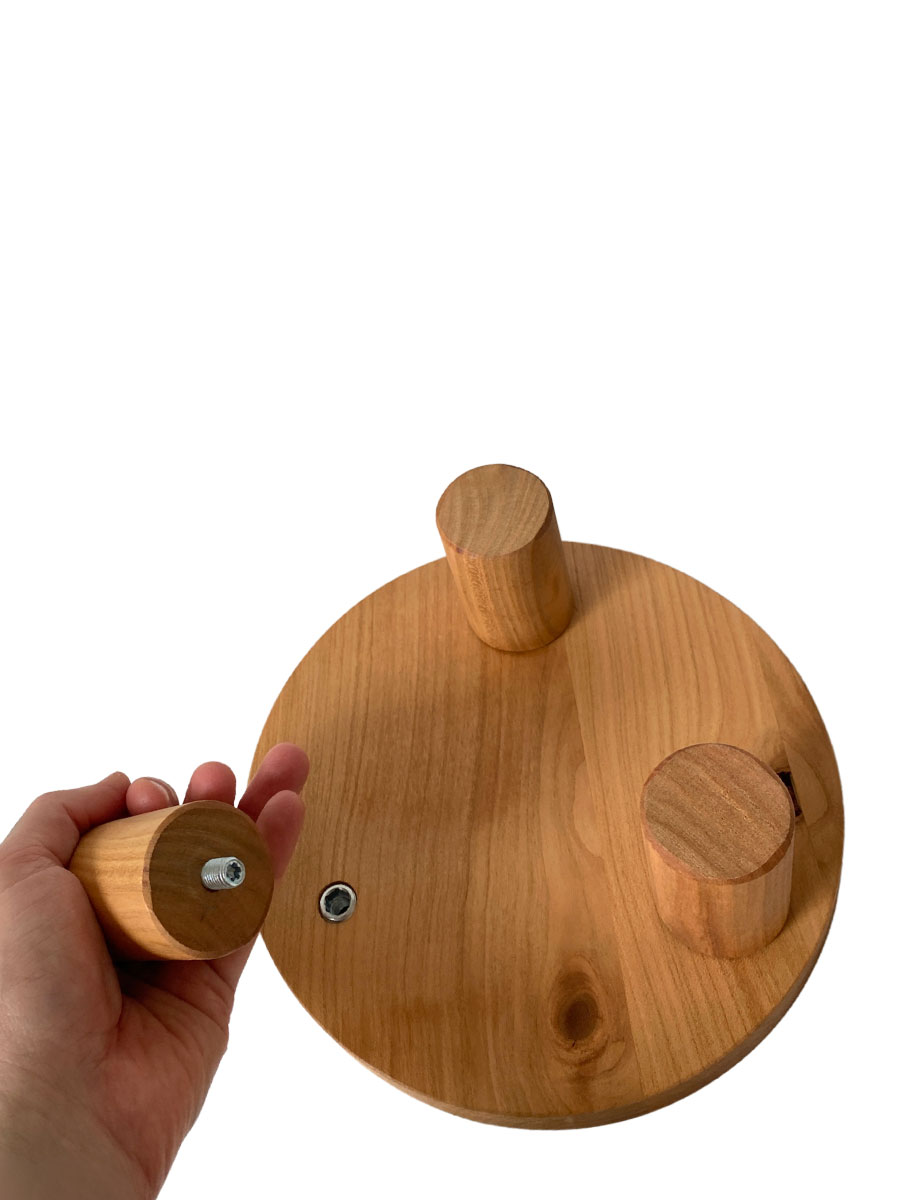 Pflanzenplatte - Ø25xH8cm - Kirschbaumholz
