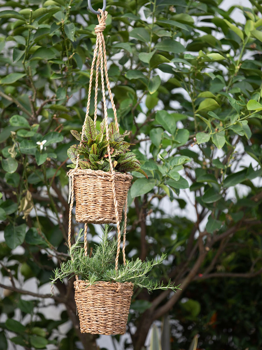 Seegras Hänger doppelt - Ø15xH15cm - Natur