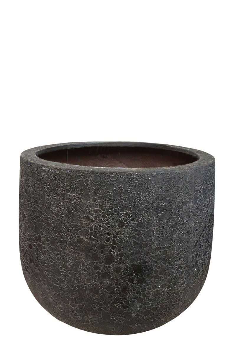 U Pot Lava - Ø35xH29cm - Vulkan Schwarz
