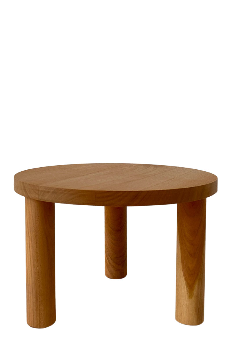 Pflanzenhocker - Ø30xH20cm - Kirschbaumholz