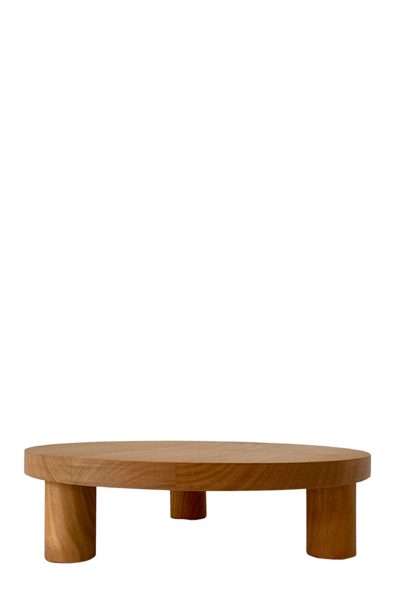 Pflanzenplatte - Ø30xH8cm - Kirschbaumholz