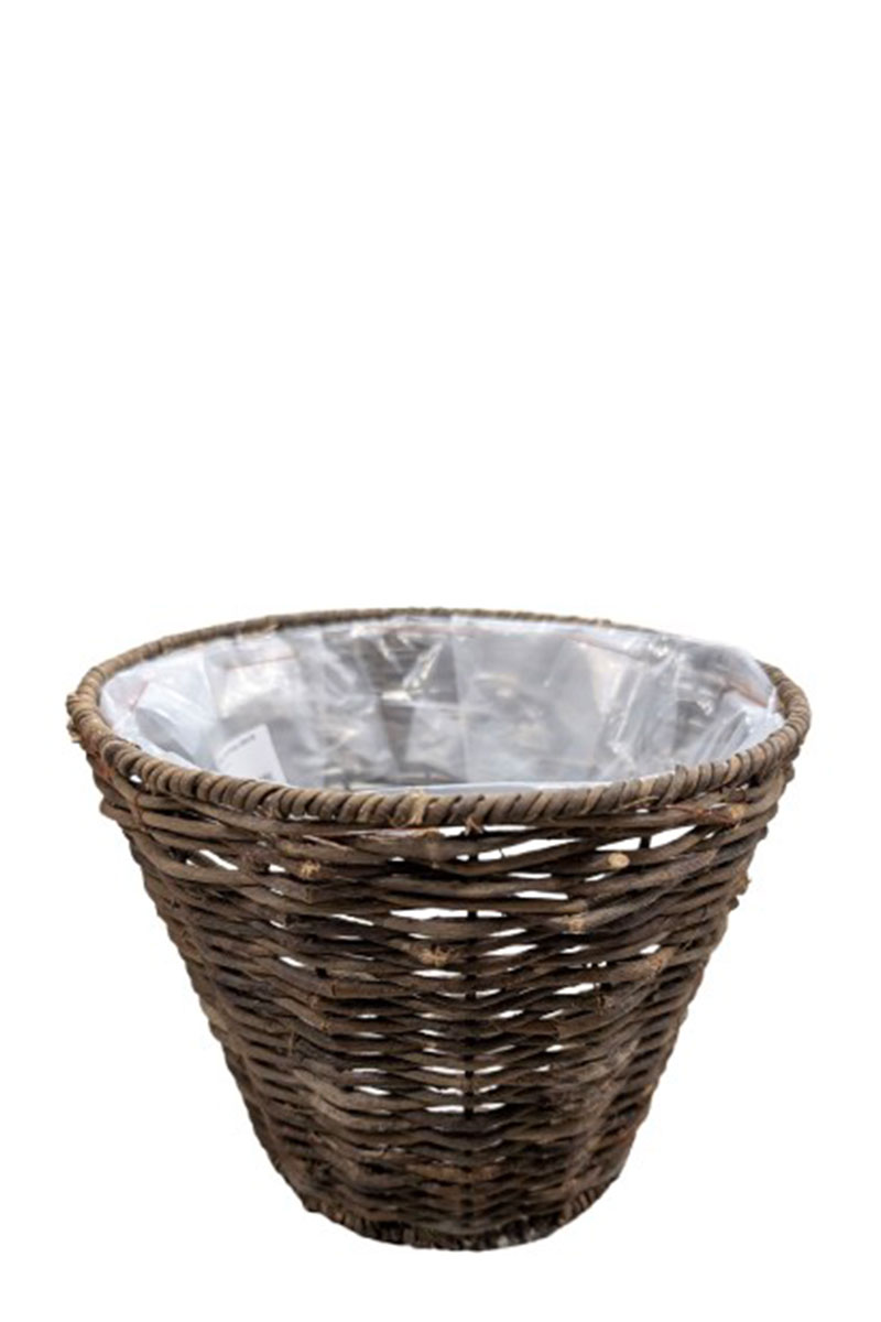 Kobo Rattan Korb - Ø42xH33cm - Dunkelbraun
