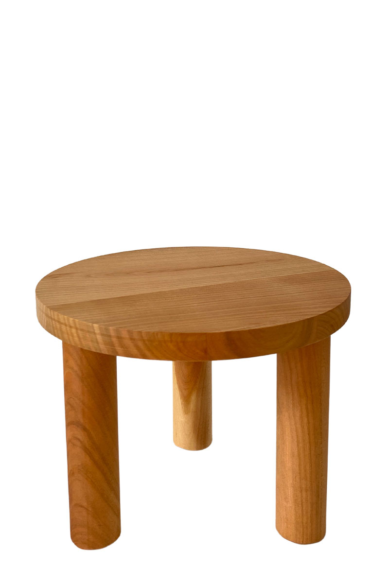 Pflanzenhocker - Ø25xH20cm - Kirschbaumholz
