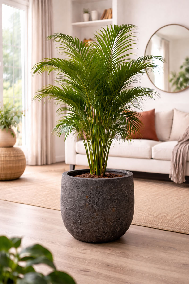 U Pot Lava - Ø35xH29cm - Vulkan Schwarz