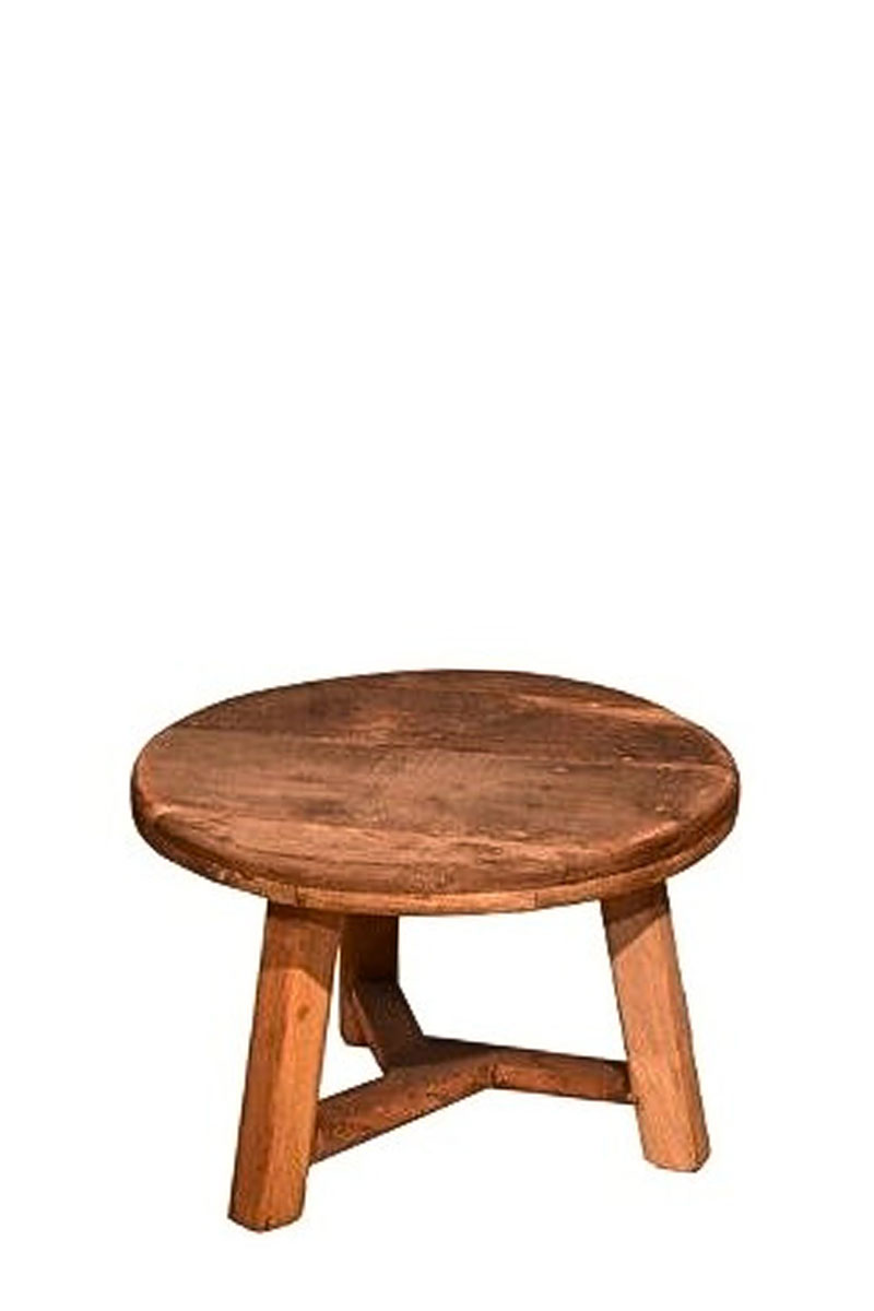  Pflanzenhocker Massivholz - Ø38xH26cm 