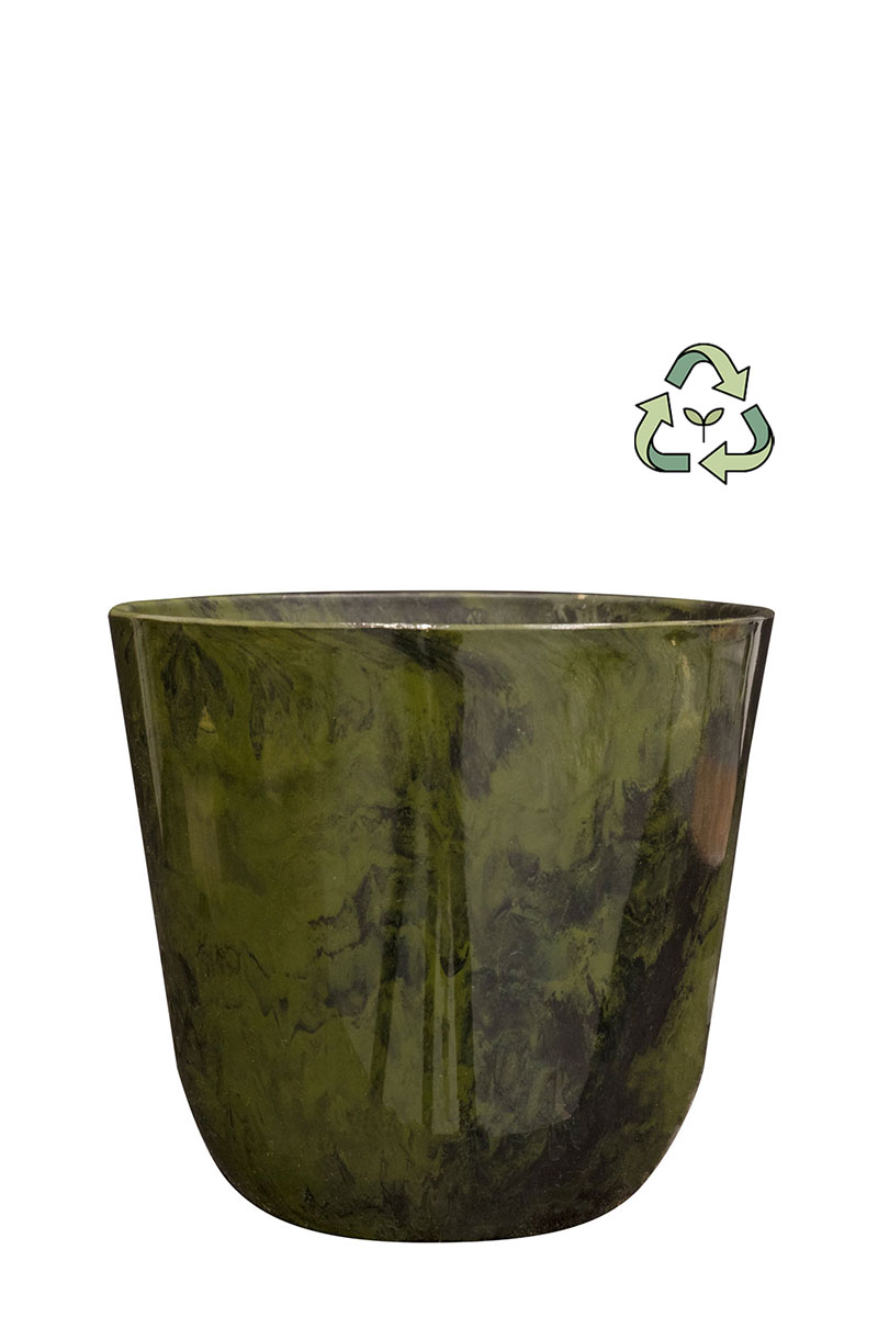 Palermo - Ø17xH15cm - Marble Green