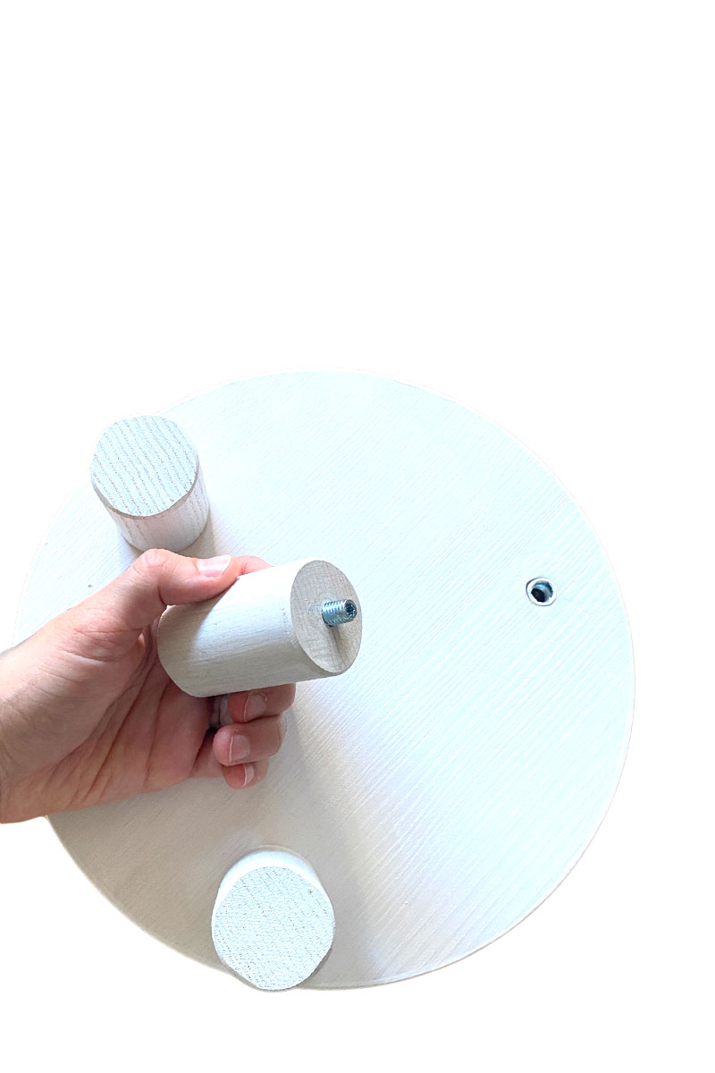 Pflanzenplatte - Ø25xH8cm - Fichtenleimholz