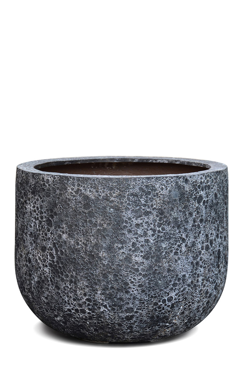 U Pot Lava - Ø35xH29cm - Vulkan Schwarz