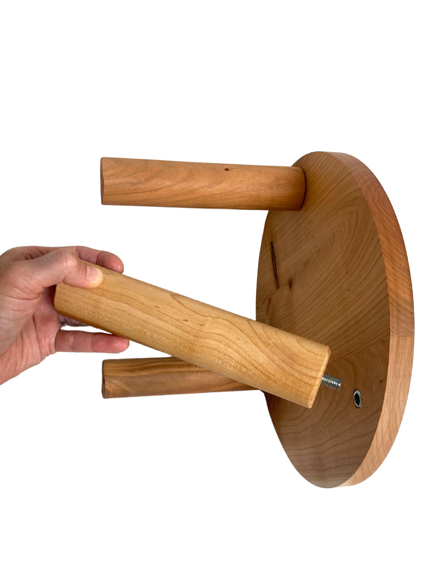 Pflanzenhocker - Ø30xH20cm - Kirschbaumholz