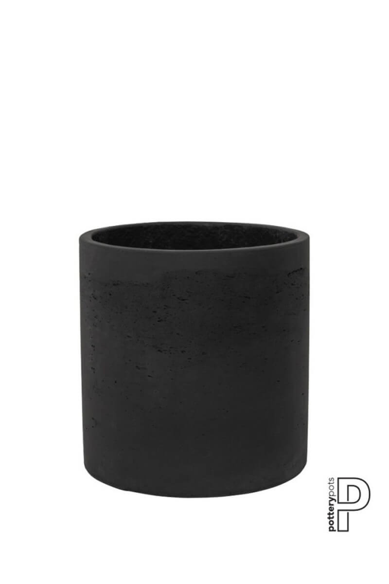 Pottery Pots - Rough Puk L - Black Washed