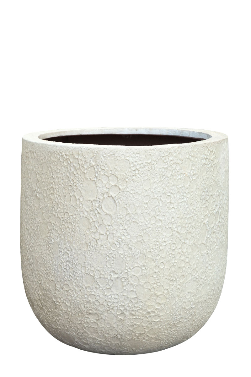 High U Pot Lava - Ø35xH35cm - Antique Weiss