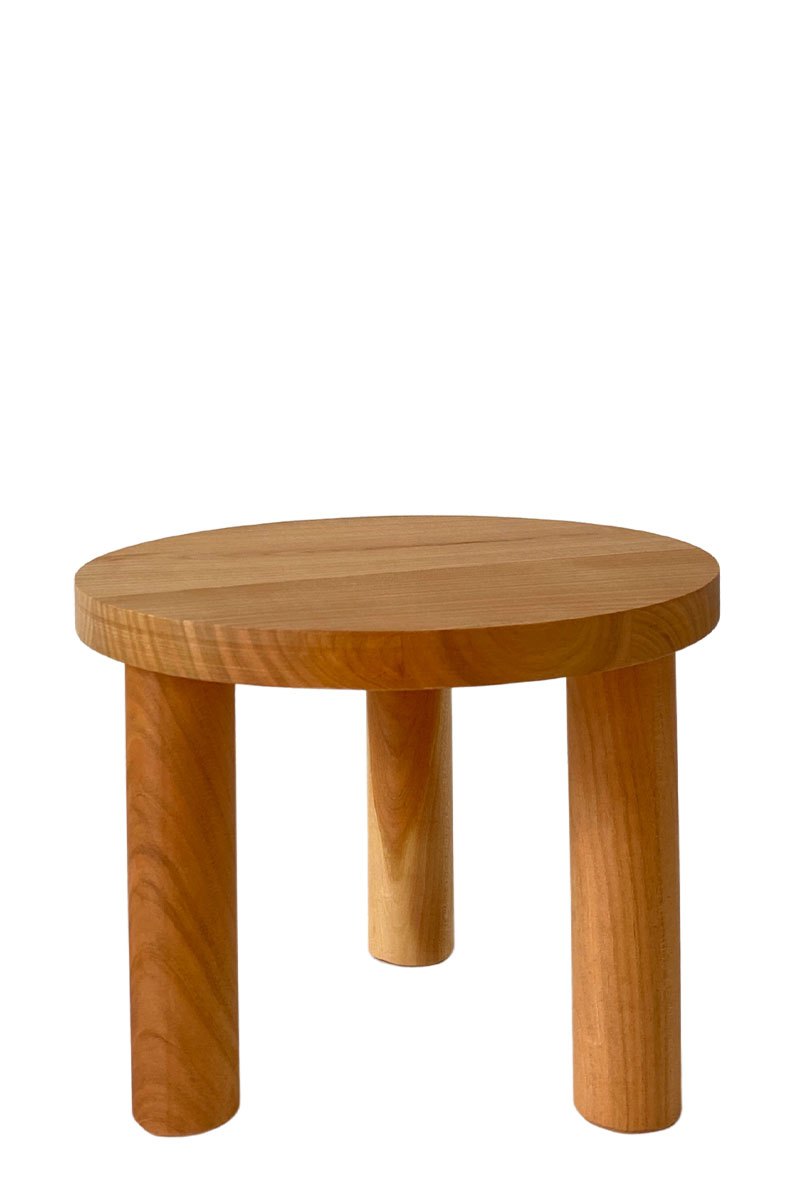 Pflanzenhocker - Ø25xH20cm - Kirschbaumholz