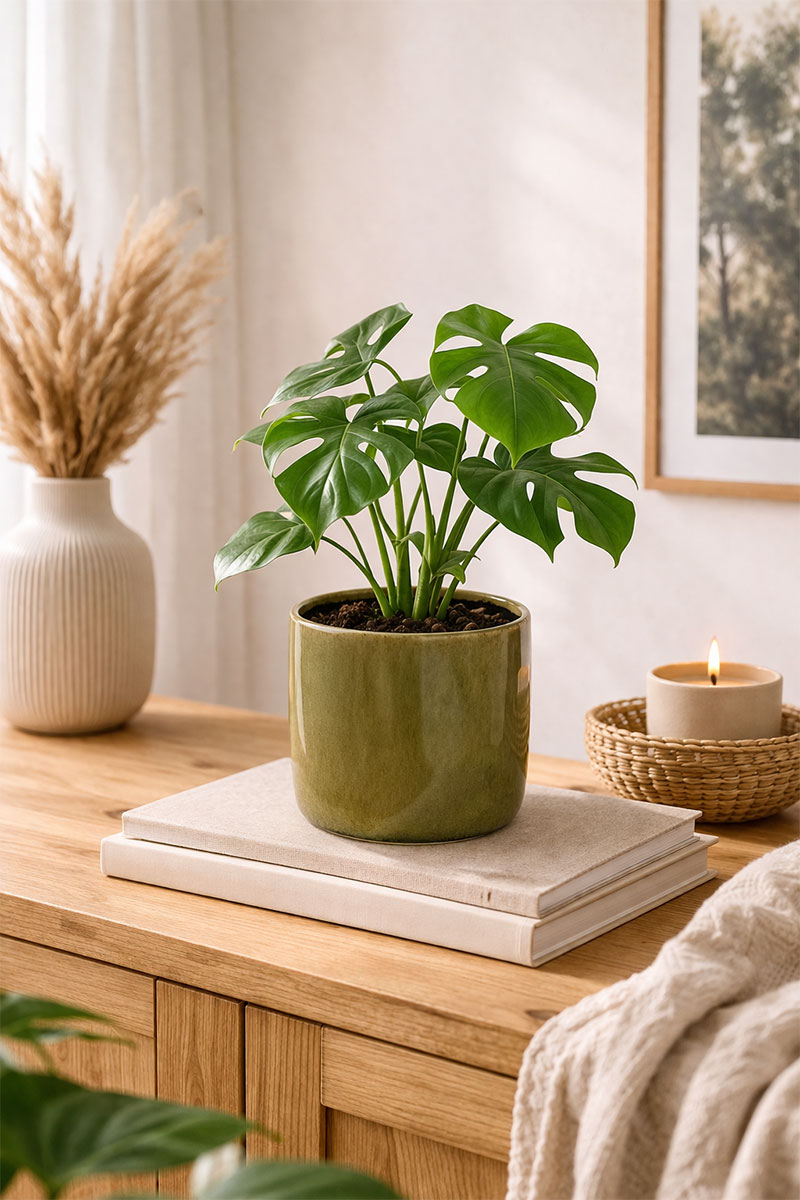 Nine - Ø14xH12cm - Olivgrün